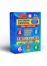 Fujima Японские капли для глаз при усталости глаз EYE DROPS CRYSTAL strong, 13 мл