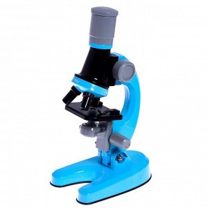 Микроскоп детский «Юный ботаник» кратность х100, х400, х1200,олубой, подсветка