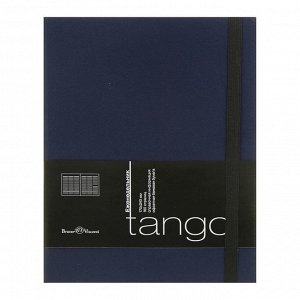 Еженедельник недатированный В5, 80 листов Tango, искусственная кожа, черный срез, ляссе, синий