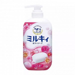 COW Молочное увлажняющее жидкое  мыло для тела с цветочным  ароматом