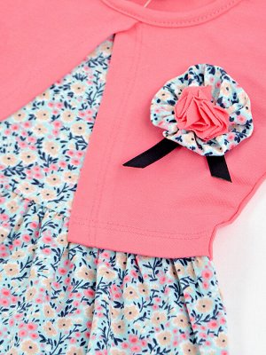 Платье для девочки, цвет ярко-розовый/мятный