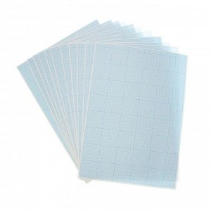 Бумага миллиметровая в папке А3, 20 листов 40г/м2, голубая