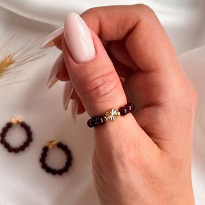 Кольцо на резинке из Граната
