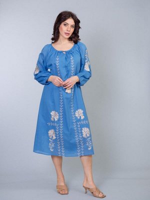 Платье-туника (хлопок) с вышивкой №23-530-2