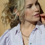 Серьги (бронза, сталь золотое покрытие)
