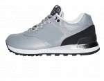 Кроссовки NB 574 Leather Gray Black арт 6012-3