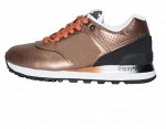 Кроссовки NB 574 Leather Brown Black арт 6012-2