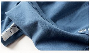 Шорты с надписью, карманами и эластичным поясом с завязками, для мальчика, цвет синий