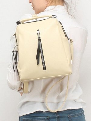 Рюкзак жен искусственная кожа ADEL-195/2в (сумка change),  2отд+карм/перег,  бежевый/черн  252388