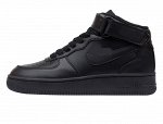 Кроссовки N  Air Force 1 Mid &#039;07 Black Leather арт 5001-2