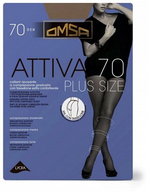 OMS-Attiva 70 Plus Size/1 Колготки OMSA Attiva 70 Plus Size(с задней вставкой)