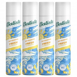 Батист Сухой шампунь для волос Fresh с ароматом свежести, 4 х 200 мл (Batiste, Fragrance)