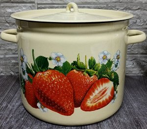 Кастрюля эм. 9,0л С1621/4Рб/4Км Сочная клубника