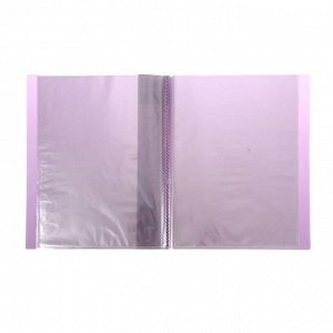 Папка с 20 прозрачными вкладышами А4, 700мкм, DIAMOND, торцевой карман с бумажной вставкой, полупрозрачная фиолетовая