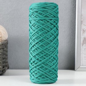 Шнур для вязания 100% полиэфир, ширина 3 мм 100м (изумруд)