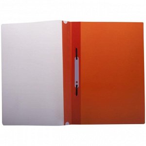 Папка скоросшиватель с перфорацией А4, 180 мкм Berlingo, оранжевая, пластиковая, с прозрачным верхом