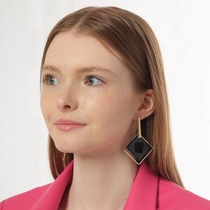 Серьги ассорти «Иллюзия», цвет чёрный в золоте
