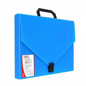 Папка-портфель на замке А4, Next 900 мкм, 1 отделение, синяя