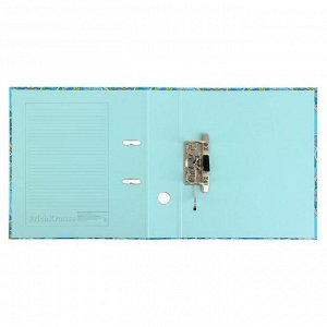 Папка–регистратор А4, 70мм ENIGMA голубая, ламинированная, EK 38212