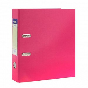 Папка-регистратор А4, 75мм PVC Classic, торцевой карман, разборный, розовый