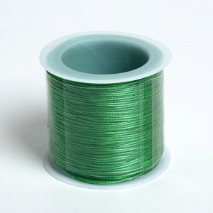 Шнур вощеный из полиэстра d=0,5мм, L=50м, цвет ярко-зелёный