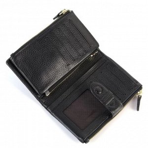 Маленький женский кожаный кошелек 3998 Блек