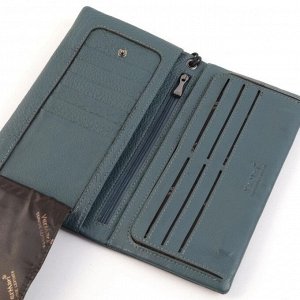 Большой женский мягкий кожаный кошелек-клатч на магнитных кнопках VerMari 3898-1806 Лаке Блу