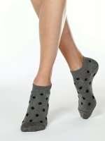 Укороченные блестящие носки с рисунком «в горошек»