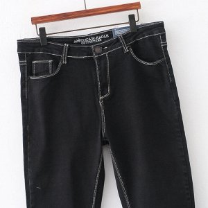 Женские джинсы скини черного цвета
