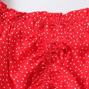 Женская укороченная блуза красного цвета
