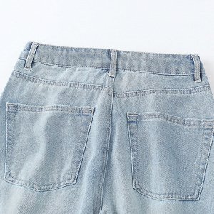 Женские джинсы с потертостями