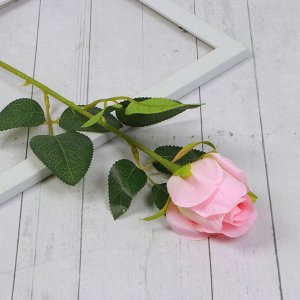 LADECOR Цветок искусственный в виде открытой розы, 51 см, пластик, 5 цветов