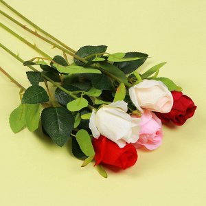 LADECOR Цветок искусственный в виде открытой розы, 51 см, пластик, 5 цветов
