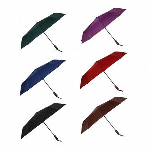 Зонт универсальный, автомат, металл, пластик, полиэстер, 58,5см, 10 спиц, 6 цветов