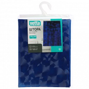 VETTA Шторка для ванной, ЭВА, 100 г/м2, 180x180см, 12 колец, 3D, 2 дизайна