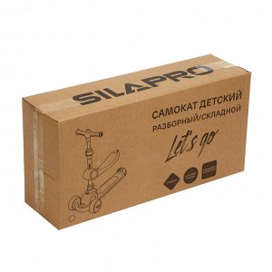 SILAPRO Самокат детский разборный/складной, 86х60х30см, мерц. нейлон+алюминиевый сплав+TEP, колесаPU