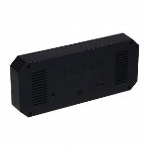LADECOR CHRONO Будильник электронный, 17x7,5x2,5 см, USB / 1xCR2032, пластик