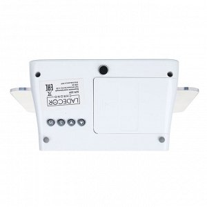 LADECOR CHRONO Будильник электронный LED с доской для записей, пластик, USB / 3xААА, 14х12х6,5см