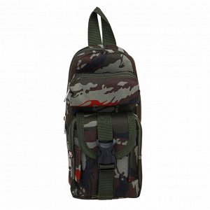 Пенал в форме военного рюкзака, 21х10х6см, 1 отд., 3 кармана, камуфляжная ткань, 4 дизайна, пакет