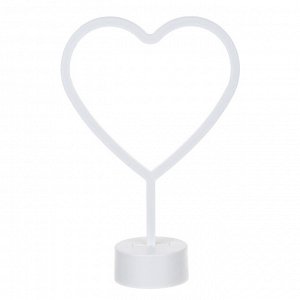 Светильник с LED подсветкой "Сердце", ПВХ, 29,5x8,5x20 см