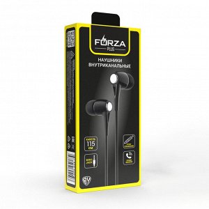 FORZA Наушники проводные внутриканальные, гарнитура, карт.коробка