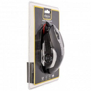 FORZA Компьютерная мышь проводная, 800-3200DPI, 6 кн., подсветка, провод 140см, игровая, 2 цвета