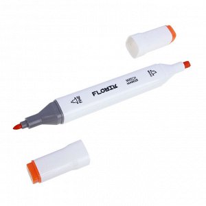 FLOMIK Набор маркеров худож., 24 цвета, 2-сторонний (скошенный 6мм + круглый 2мм), в пластик.боксе