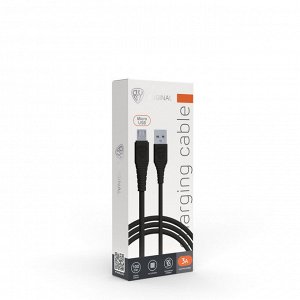 BY Кабель для зарядки Классик Micro USB, 1м, 3A, черный