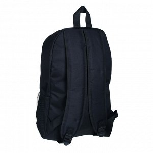 Рюкзак универсальный 40x35x11см, 1 отделение на молнии, 2 бок.кармана, шнуровка - утяжка, ПЭ, черный