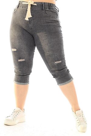 Капри Фасон: Капри; Модель брюк: Капри; Материал: Джинсовая ткань; Цвет: Серый; Параметры модели: Рост 173 см, Размер 54
Капри джинсовые рваные серые
Капри прямого силуэта выполнены из мягкой джинсово