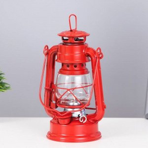 RISALUX Керосиновая лампа декоративная красный 9,5х12,5х19 см