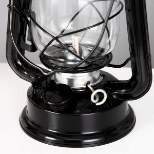 Керосиновая лампа декоративная черный 11,5х15х25 см RISALUX