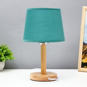 Лампа настольная "Эко" 1х40Вт Е27 светлое дерево-зеленый 18х18х29,5 см.