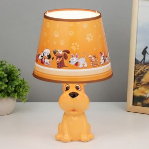 Настольная лампа "Бобик" E14 15Вт оранжевый 18х18х32 см